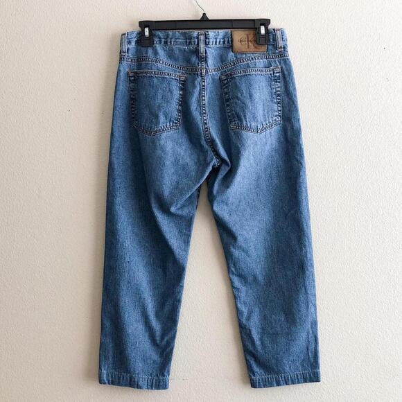 vintage Calvin Klein 100% cotton medium wash capri denim jeans size 7 - Picture 1 of 4